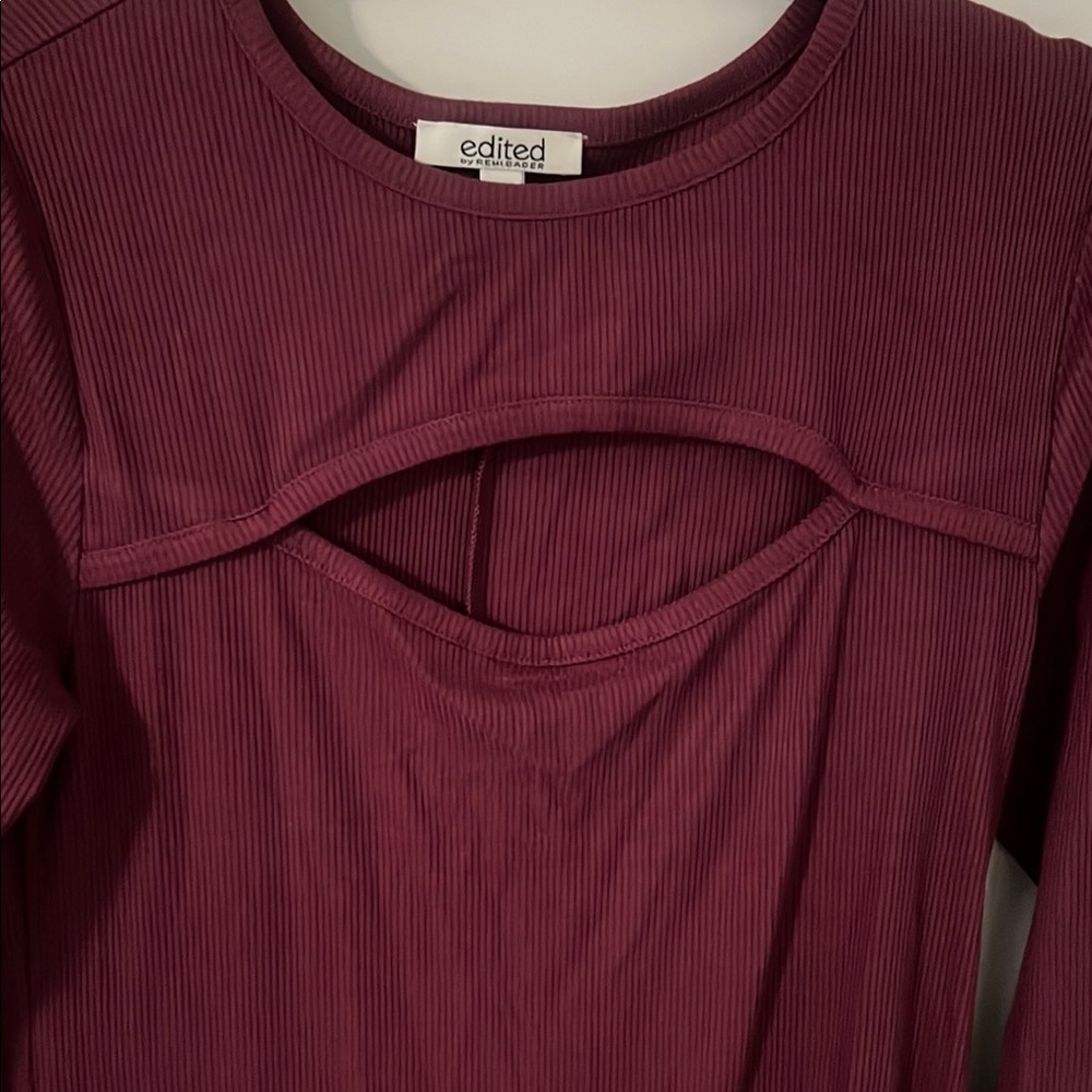 Edited by Remi Bader Burgundy Maxi Dress burgundy dress - Picture 5 of 7